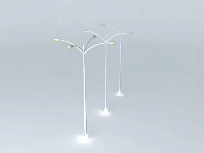 Highway street light poles Free 3D model