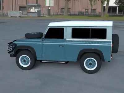 Land Rover Defender 90 Station Wagon HDRI 3D model