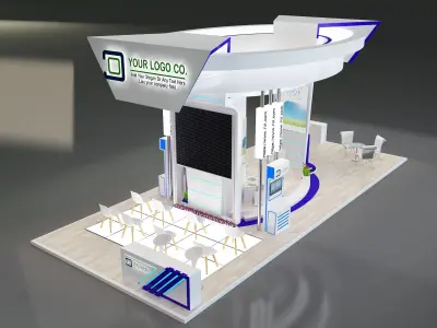Booth Exhibition Stand a194 3D model