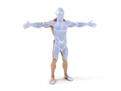 Muscular Zombie Character Model Pack Low-poly 3D model