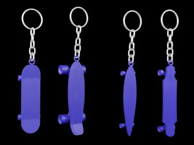 Skate Board keychains 3d print - blender 3d Free 3D print model