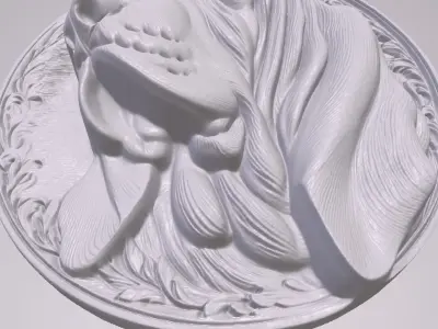 Basset Hound 3 basrelief for 3D printing 3D print model