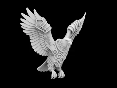 Armored Fantasy Eagle 3D Print Model 3D print model