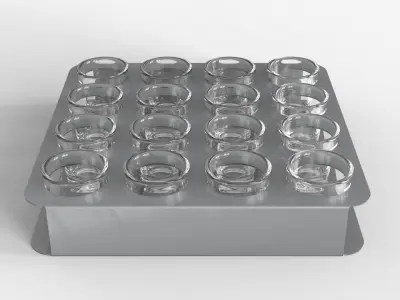 Shot Glasses Tray 3D model