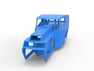 Shell of Vintage Dirt Modified stock car V5 Scale 1 to 25 3D print model
