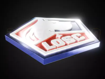 Lille Olympique logo - Cinematic - 3D print 3D model