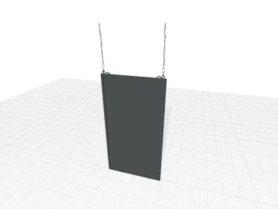 Floral And Plants Window Panel 3D model