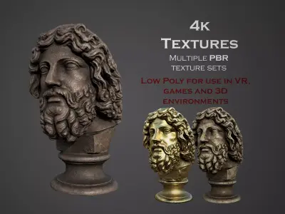 Zeus  the god of the sky and thunder   Low-poly 3D model