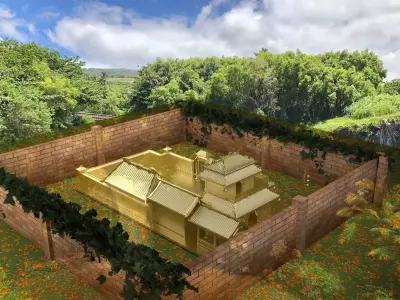 Chinese ancient house 3D model 38