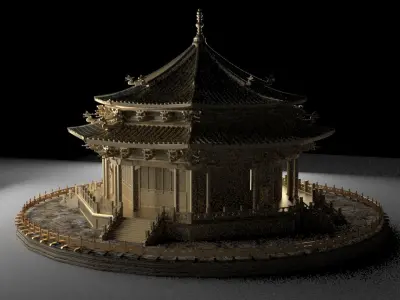 Chinese ancient house 3D model 49