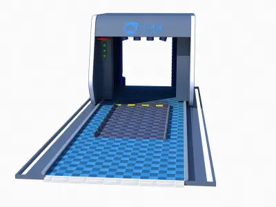 Intelligent unmanned car wash 3D model