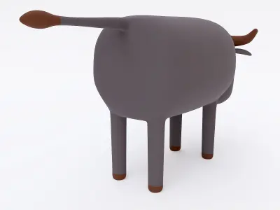 Cow cartoon 3d model  3D model
