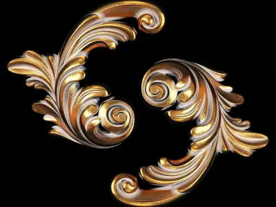 Classic carved 097 3D model
