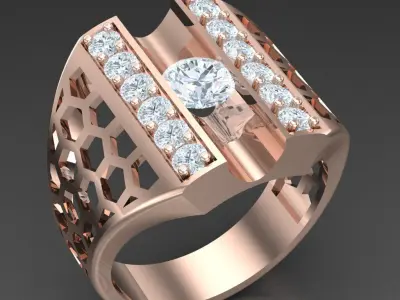 Luxury Men Rings Designs 6MR010 3D print model