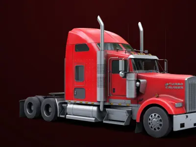 Heavy Truck Chassis 02 Generic All PBR Unity Low-poly 3D model