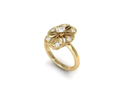 Wedding Ring  3D print model 34