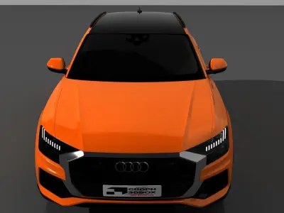 Audi Q8 full textures 3D model