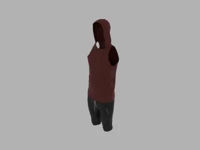 Sport Suit Low-poly 3D model 11