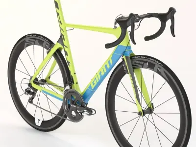 Giant Propel Advanced Sl-2 Green-Blue Sprinter Bicycle 3D model