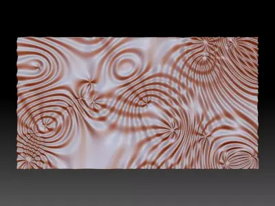 Flow 6370 wavy 3D relief for CNC milling 3D print model