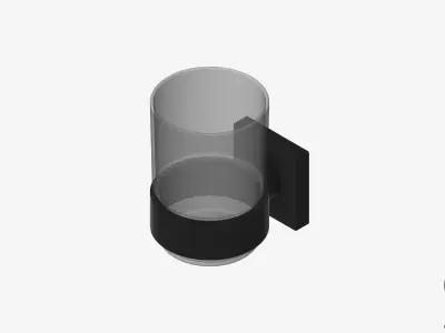 Tumbler Holder - Luxury - Round - With Tumbler - Square Plate Low-poly 3D model
