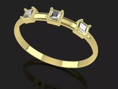 three squares ring Free 3D print model