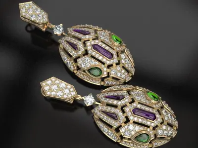 Serpenty Earrings  3D print model