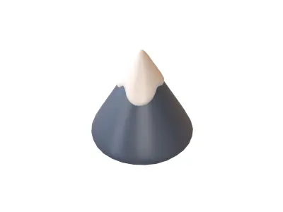 Cartoon Mountain V2 004 Low-poly 3D model