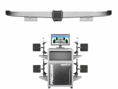 Wheel Alignment Machine Low-poly 3D model