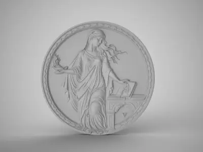 Wise Woman Medallion 3D print model