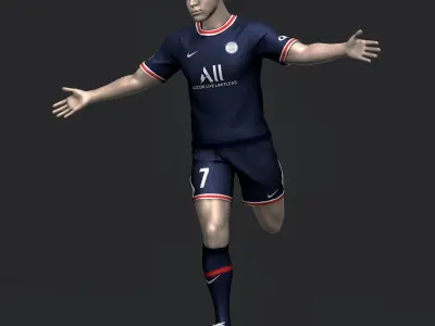 Kylian Mbappe 3D Printable 2 3D print model