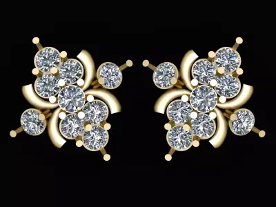 CLASSY  STYLISH EARRING 3D PRINTABLE MODEL  3D print model