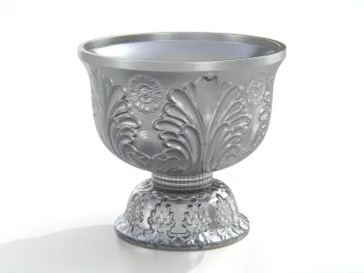 Thai Ornate Pedestal Bowl Low-poly 3D model