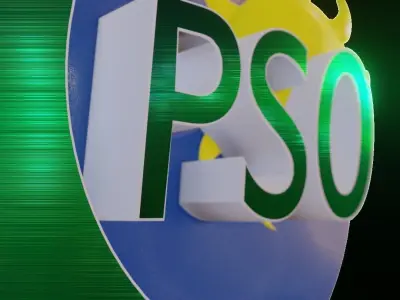 PSO Logo Low-poly 3D model