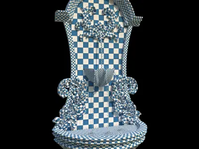 Classic Wall Fountain 01 3D model