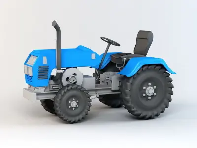 Tractor 3D Model-26 Low-poly 3D model