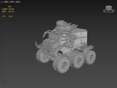 Next Generation Clown Bigfoot Car Low-poly 3D model