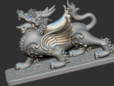 Brave Pixiu 3D model