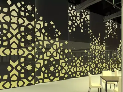 Arabesque wall decor 3D model