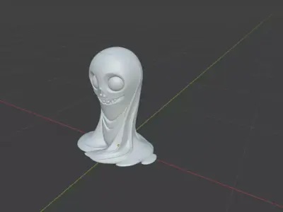 Spooky ghost Halloween 3D print model