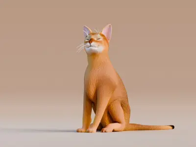 Stylized Cats - Bundle Edition Low-poly 3D model