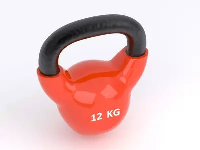 Kettlebell 12 KG RED 3D model
