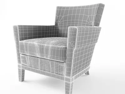 Holly hunt jockey club chair 3D model