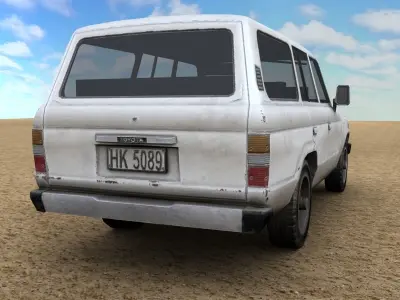 Low Poly Toyota Landcruiser 1980 - Used Low-poly 3D model