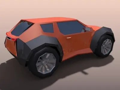 Lowpoly crossover concept vehicle Low-poly 3D model