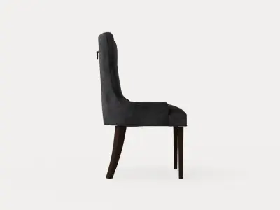 Victoria Armchair Velvet Gray Dark Brown Low-poly 3D model