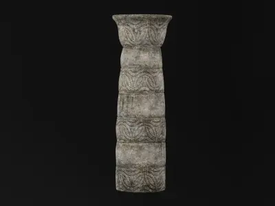 Greek Column Ivy  Low-poly 3D model