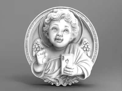 infant jesus with mobile phone cnc 3D print model