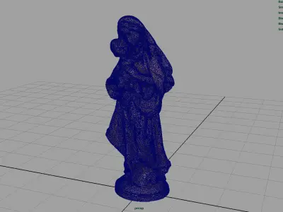 Virgin Mary Low-poly 3D model
