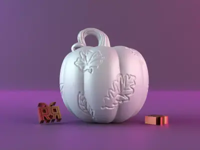 Halloween pumpkin decor 3D print model buy